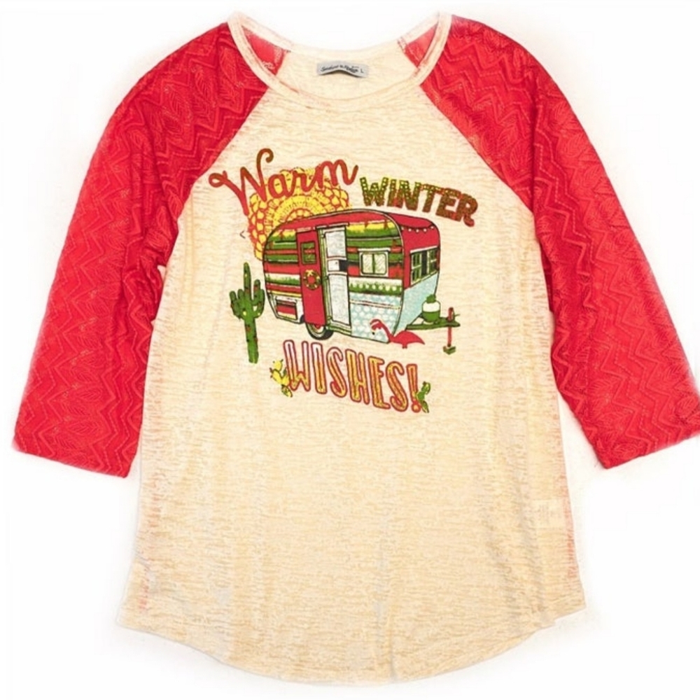 Warm Winter Wishes Burnout Raglan